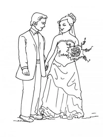 Dibujo de Bodas. Dibujo para colorear de Bodas. Dibujos infantiles ... Dibujo de Bodas. Dibujo para colorear de Bodas. Dibujos infantiles ...