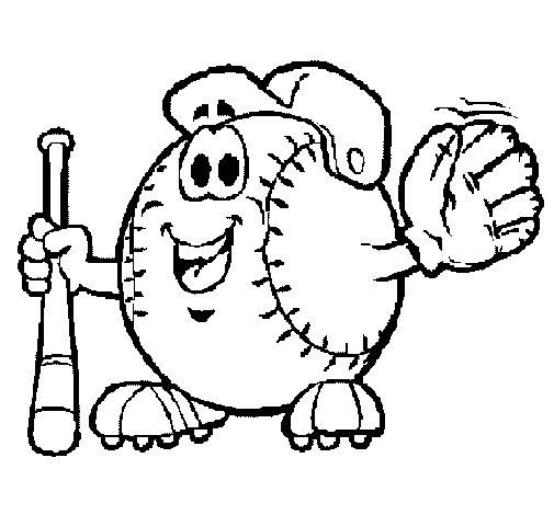 Dibujo de Bola de béisbol para Colorear - Dibujos.net Dibujo de Bola de béisbol para Colorear - Dibujos.net