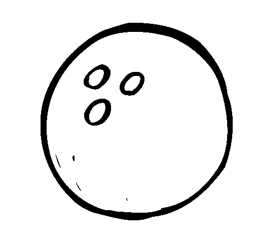 Dibujo de Bola de bolos para Colorear