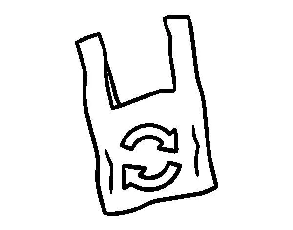 Dibujo de Bolsa de plástico biodegradable para Colorear - Dibujos.net Dibujo de Bolsa de plástico biodegradable para Colorear - Dibujos.net