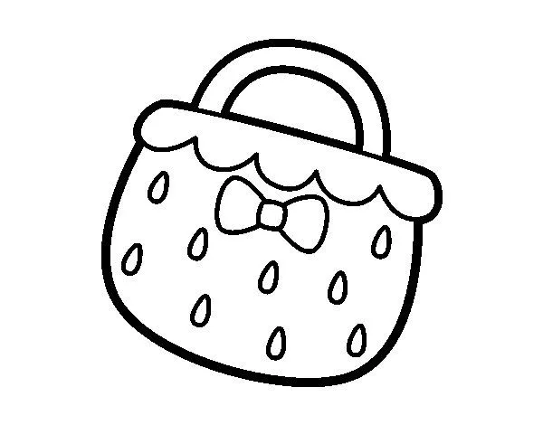 Dibujo de Bolso fresa para Colorear - Dibujos.net Dibujo de Bolso fresa para Colorear - Dibujos.net
