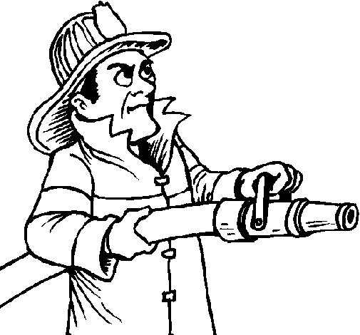 Dibujo de Bombero 5 para Colorear