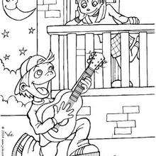 Dibujo de BOOGIEBOO tocando guitarra para colorear