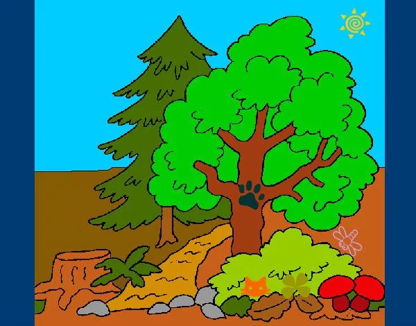 Dibujo de el bosque de colores pintado por Pepitayo5 en Dibujos ... Dibujo de el bosque de colores pintado por Pepitayo5 en Dibujos ...