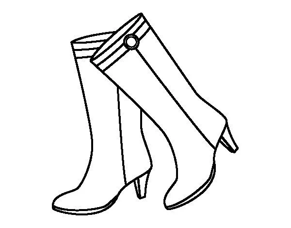Dibujo de Botas altas para Colorear - Dibujos.net Dibujo de Botas altas para Colorear - Dibujos.net