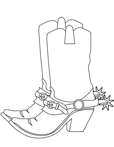 Dibujo de Botas de Vaquero para colorear | Dibujos para colorear ... Dibujo de Botas de Vaquero para colorear | Dibujos para colorear ...