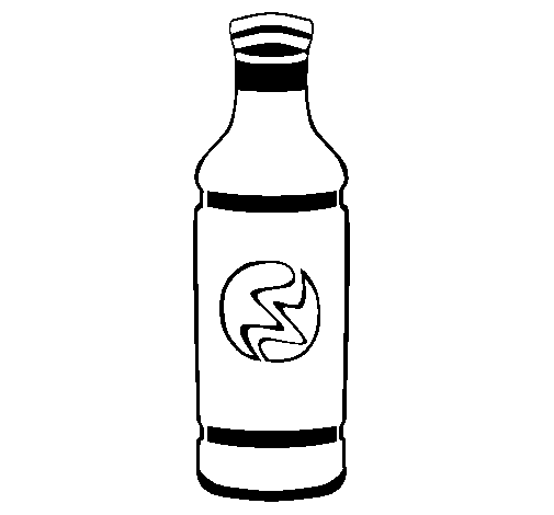 Dibujo de Botella de refresco para Colorear - Dibujos.net Dibujo de Botella de refresco para Colorear - Dibujos.net