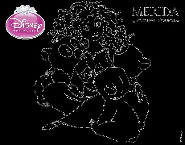 Dibujo de Brave- Merida y los trillizos para Colorear - Dibujos.net Dibujo de Brave- Merida y los trillizos para Colorear - Dibujos.net