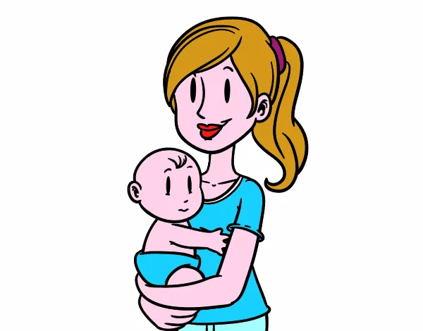 Dibujo de En brazos de mamá pintado por en Dibujos.net el día 28 ... Dibujo de En brazos de mamá pintado por en Dibujos.net el día 28 ...