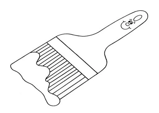 Dibujo de brocha para colorear - Imagui