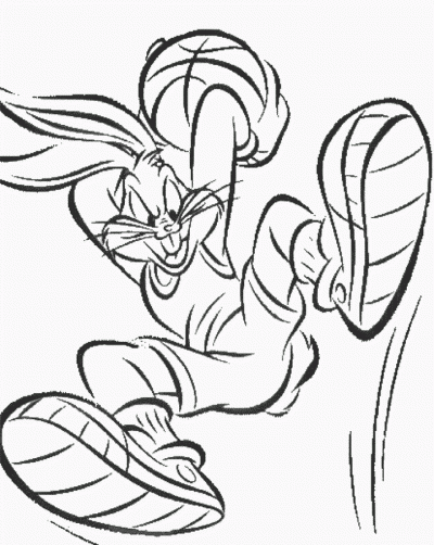 ... para colorear de Bugs Bunny jugando a basket. Dibujos infantiles de ... para colorear de Bugs Bunny jugando a basket. Dibujos infantiles de