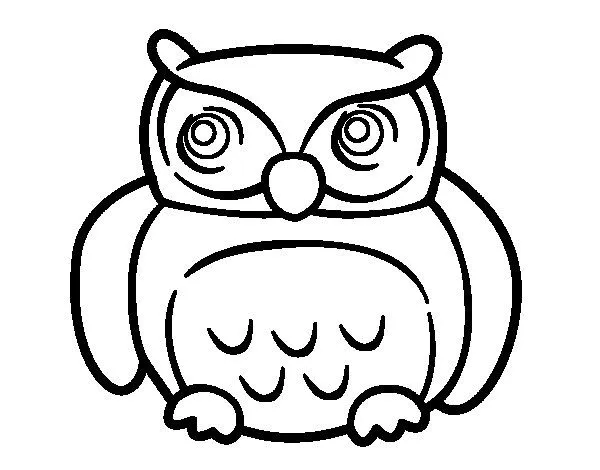 Dibujo de Búho mayor para Colorear - Dibujos.net Dibujo de Búho mayor para Colorear - Dibujos.net