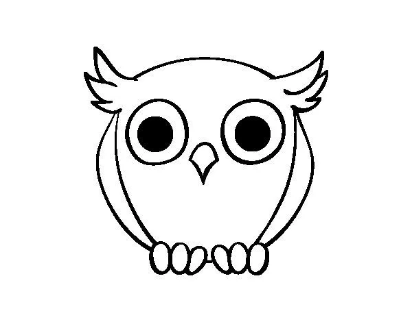 Dibujo de Búho nocturno para Colorear - Dibujos.net Dibujo de Búho nocturno para Colorear - Dibujos.net