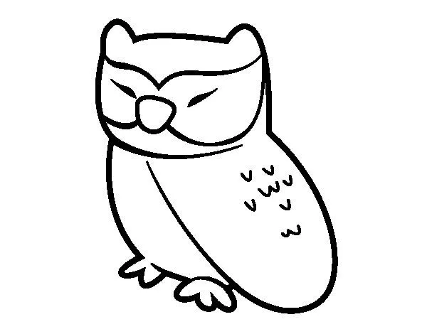 Dibujo de Búho relajado para Colorear - Dibujos.net Dibujo de Búho relajado para Colorear - Dibujos.net
