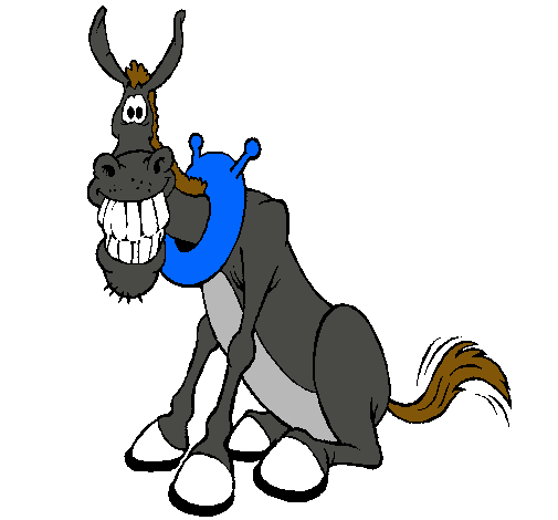 Dibujo de Burro con una gran sonrisa pintado por Burrito en ... Dibujo de Burro con una gran sonrisa pintado por Burrito en ...