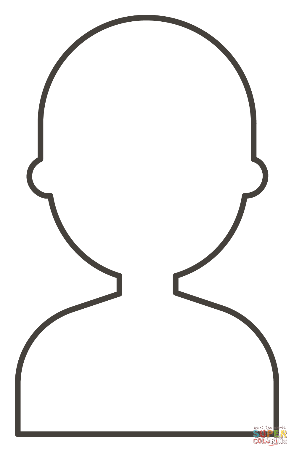 Dibujo de Busto en silueta para colorear | Dibujos para colorear imprimir gratis Dibujo de Busto en silueta para colorear | Dibujos para colorear imprimir gratis