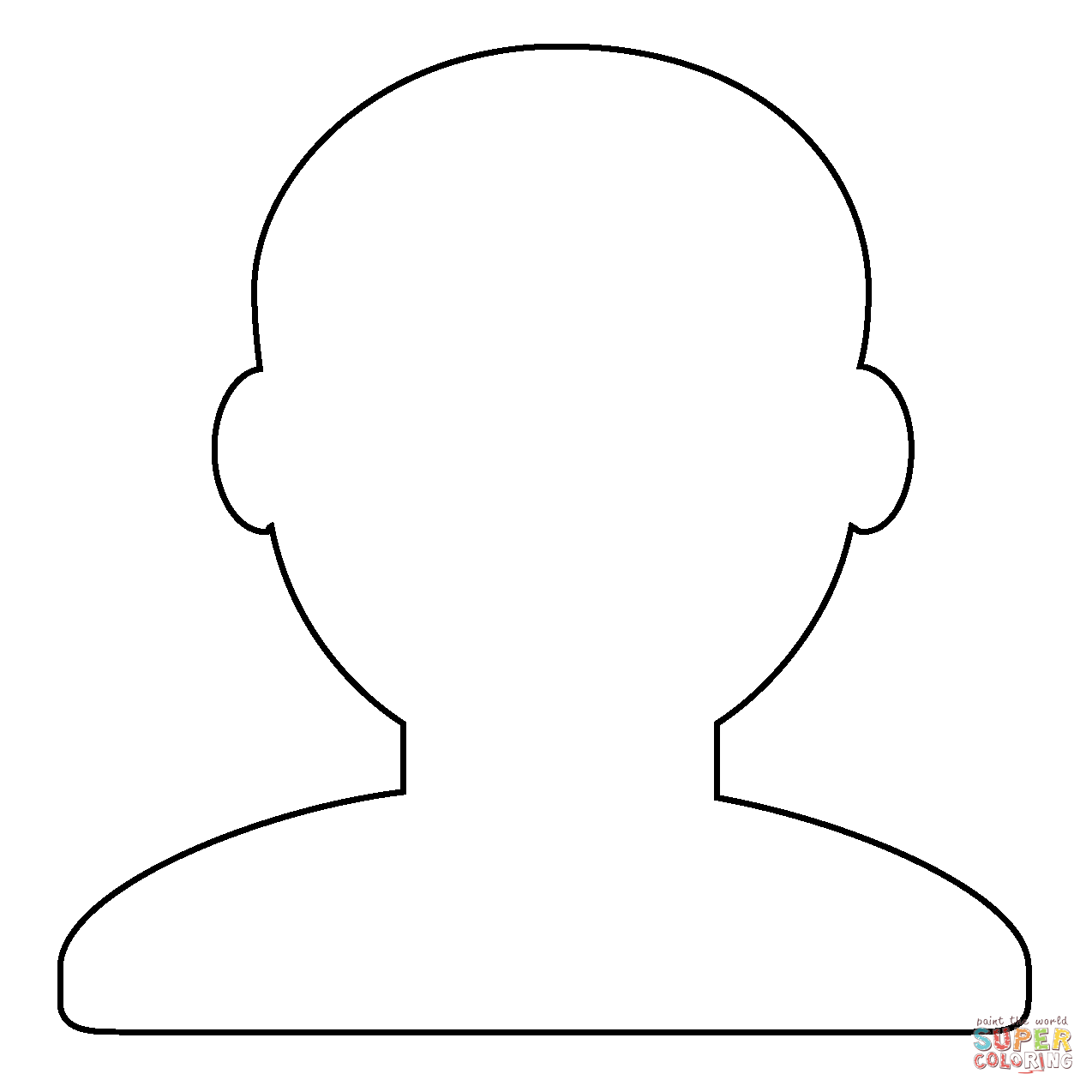 Dibujo de Busto en silueta emoji para colorear | Dibujos para colorear imprimir gratis Dibujo de Busto en silueta emoji para colorear | Dibujos para colorear imprimir gratis