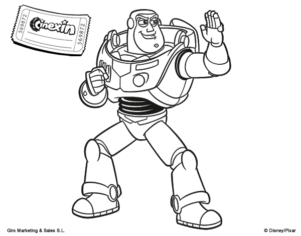 Dibujo de Buzz Lightyear para Colorear - Dibujos.net Dibujo de Buzz Lightyear para Colorear - Dibujos.net