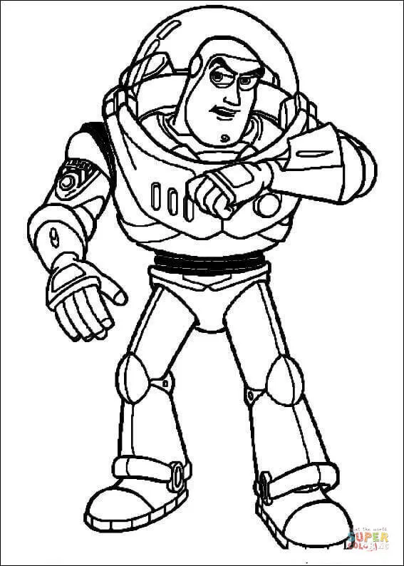 Dibujo de Buzz Lightyear preparado para entrar en acción para ...