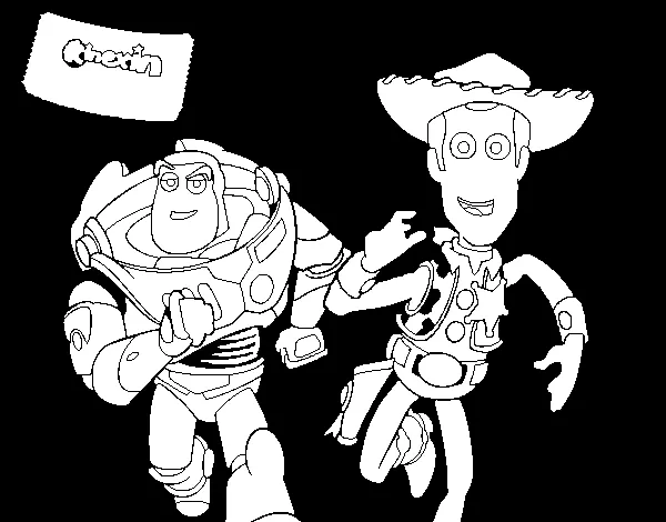 Dibujo de Buzz y Woody para Colorear - Dibujos.net