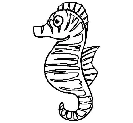 Dibujo de Caballito de mar para Colorear - Dibujos.net Dibujo de Caballito de mar para Colorear - Dibujos.net