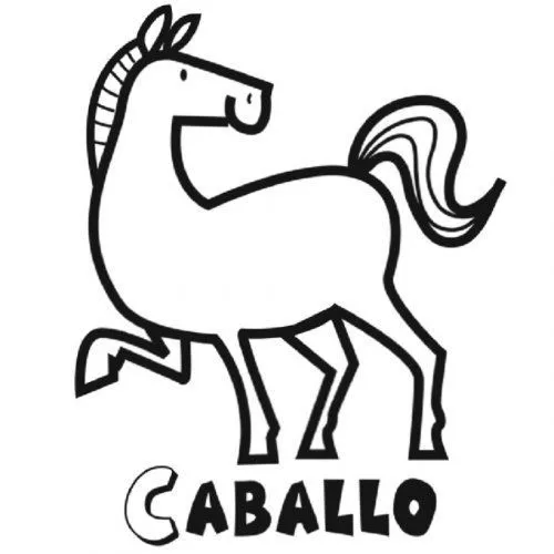 Dibujo de caballo para colorear - Dibujos para colorear de los ... Dibujo de caballo para colorear - Dibujos para colorear de los ...