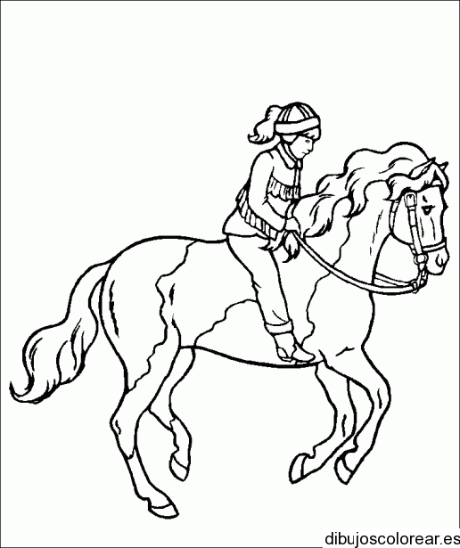 Caballo con jinete dibujo - Imagui