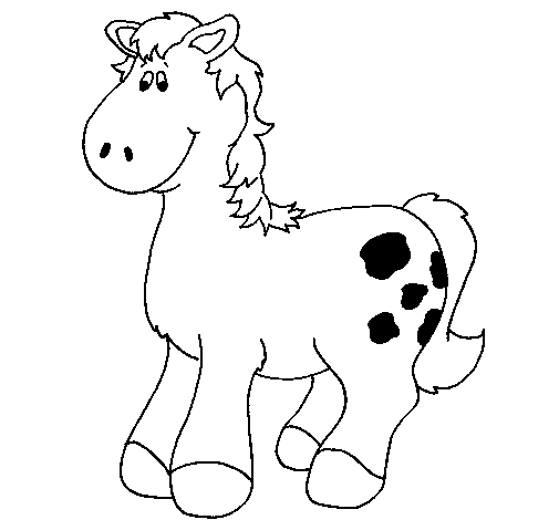 Dibujo de Caballo con manchas para Colorear - Dibujos.net