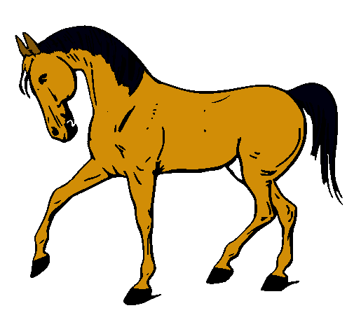 Dibujo de Caballo con la pata levantada pintado por Panchito en ...