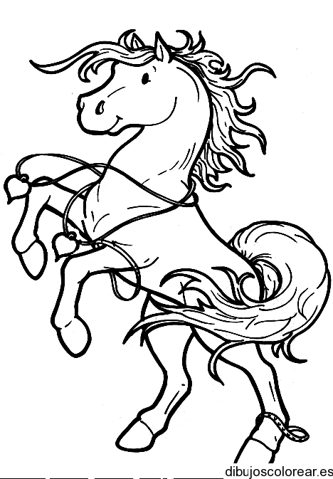 Dibujo de un caballo en dos patas | Dibujos para Colorear Dibujo de un caballo en dos patas | Dibujos para Colorear