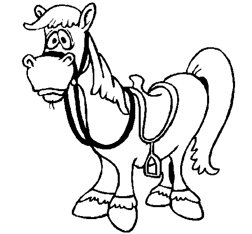 Dibujo de Caballo triste para Colorear - Dibujos.net Dibujo de Caballo triste para Colorear - Dibujos.net