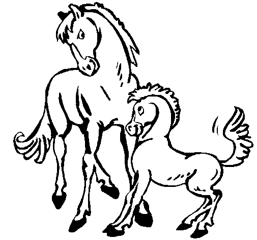 Dibujo de Caballos para Colorear