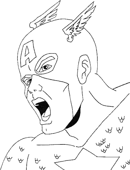 Dibujo de La Cabeza del Capitan America para colorear ~ Dibujos ... Dibujo de La Cabeza del Capitan America para colorear ~ Dibujos ...