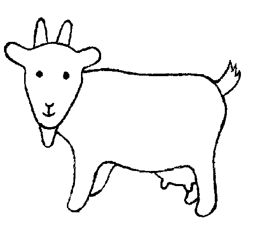 Dibujo de Cabra 2 para Colorear
