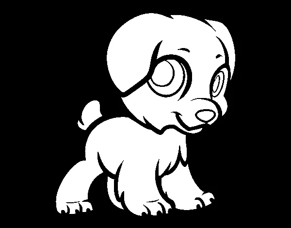 Dibujo de Cachorro feliz para Colorear - Dibujos.net Dibujo de Cachorro feliz para Colorear - Dibujos.net