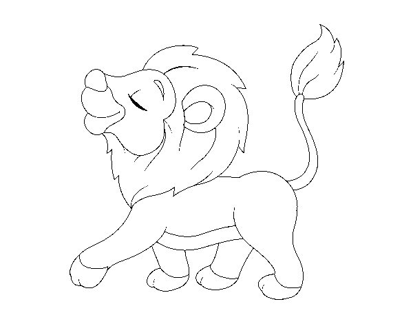 Dibujo de Cachorro de león para Colorear - Dibujos.net Dibujo de Cachorro de león para Colorear - Dibujos.net