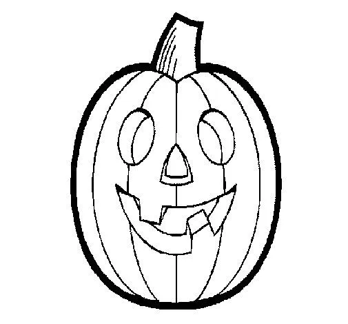 Dibujo de Calabaza para Colorear - Dibujos.net