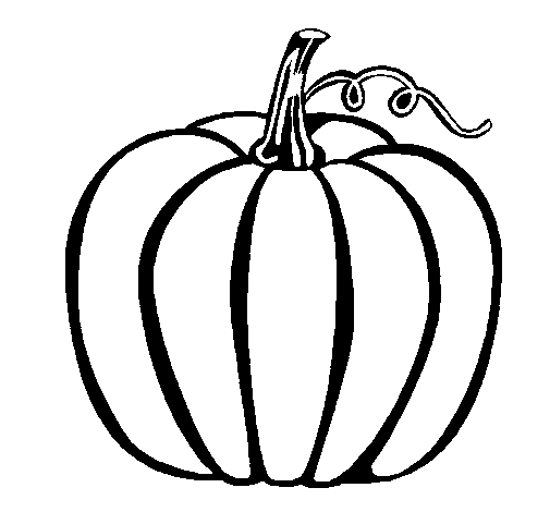 Dibujo de Calabaza grande para Colorear - Dibujos.net