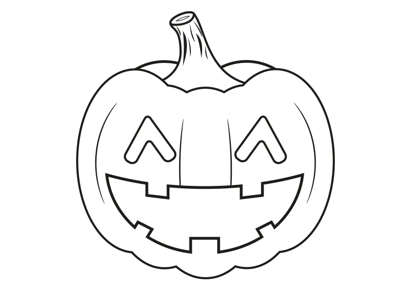 Dibujo de una calabaza de Halloween para colorear Dibujo de una calabaza de Halloween para colorear