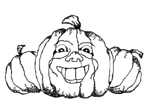 Dibujo de Calabaza Linterna para colorear | Dibujos para colorear ...