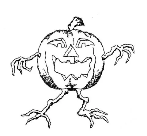 Dibujo de Calabaza Linterna Con Piernas para colorear | Dibujos ... Dibujo de Calabaza Linterna Con Piernas para colorear | Dibujos ...