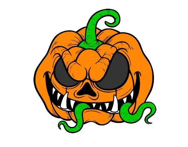 Dibujo de Calabaza terrorífica pintado por Dequos en Dibujos.net ... Dibujo de Calabaza terrorífica pintado por Dequos en Dibujos.net ...