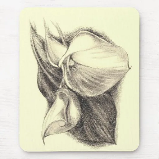 Dibujo de las calas alfombrilla de ratón | Zazzle Dibujo de las calas alfombrilla de ratón | Zazzle