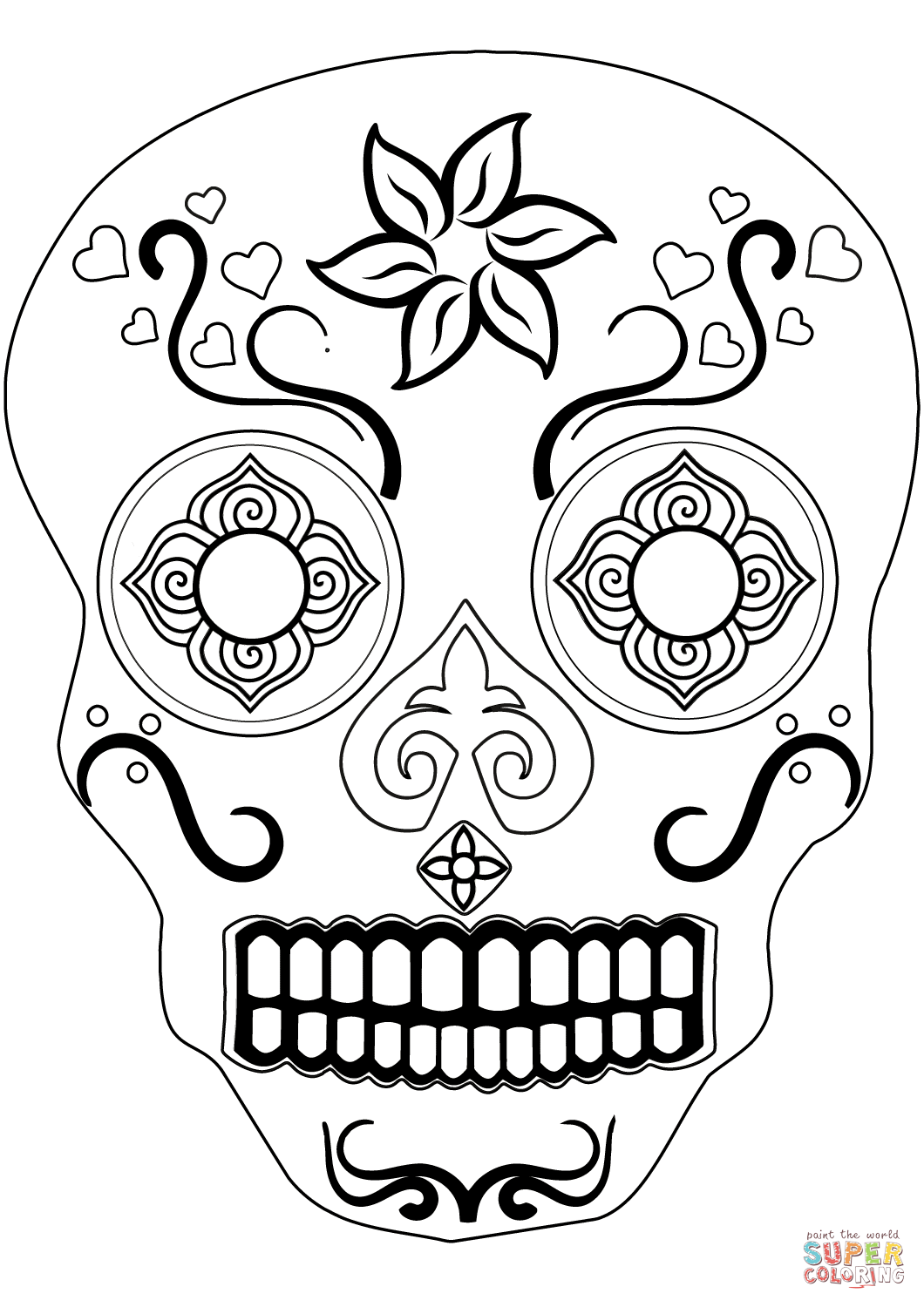 Dibujo de Calavera para colorear | Dibujos para colorear imprimir gratis Dibujo de Calavera para colorear | Dibujos para colorear imprimir gratis