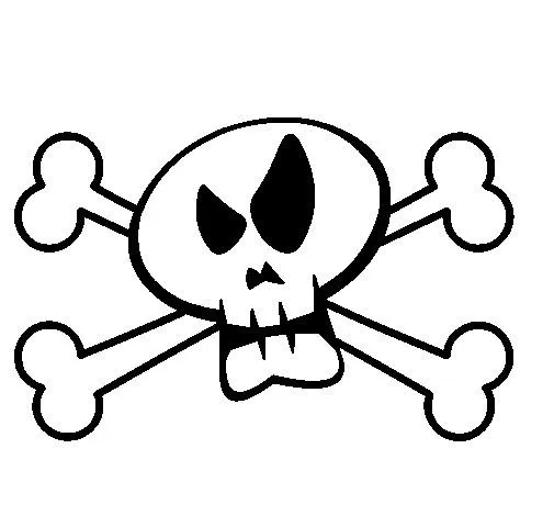 Dibujo de Calavera para Colorear - Dibujos.net Dibujo de Calavera para Colorear - Dibujos.net
