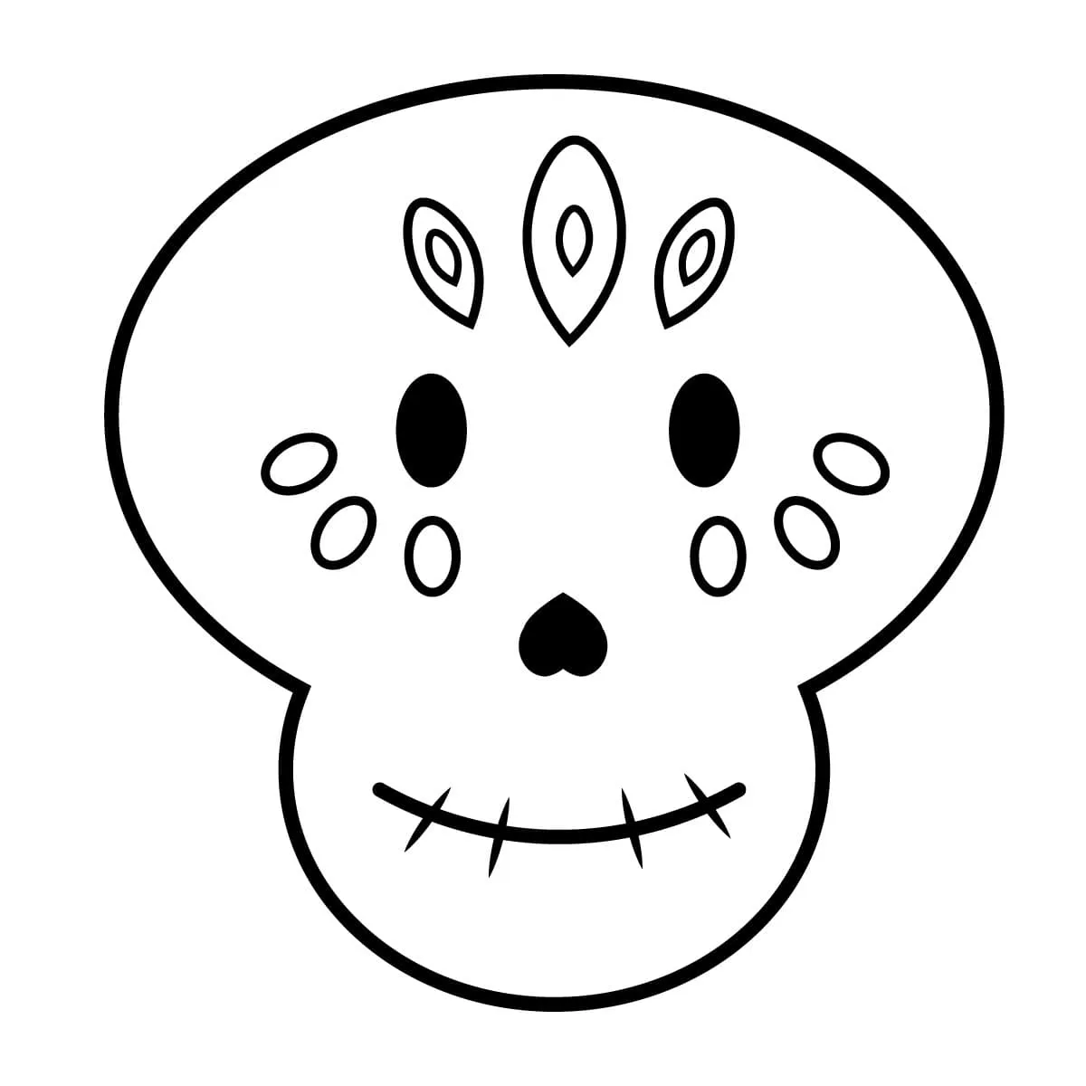 Dibujo de calavera para colorear e imprimir - Dibujos y colores Dibujo de calavera para colorear e imprimir - Dibujos y colores