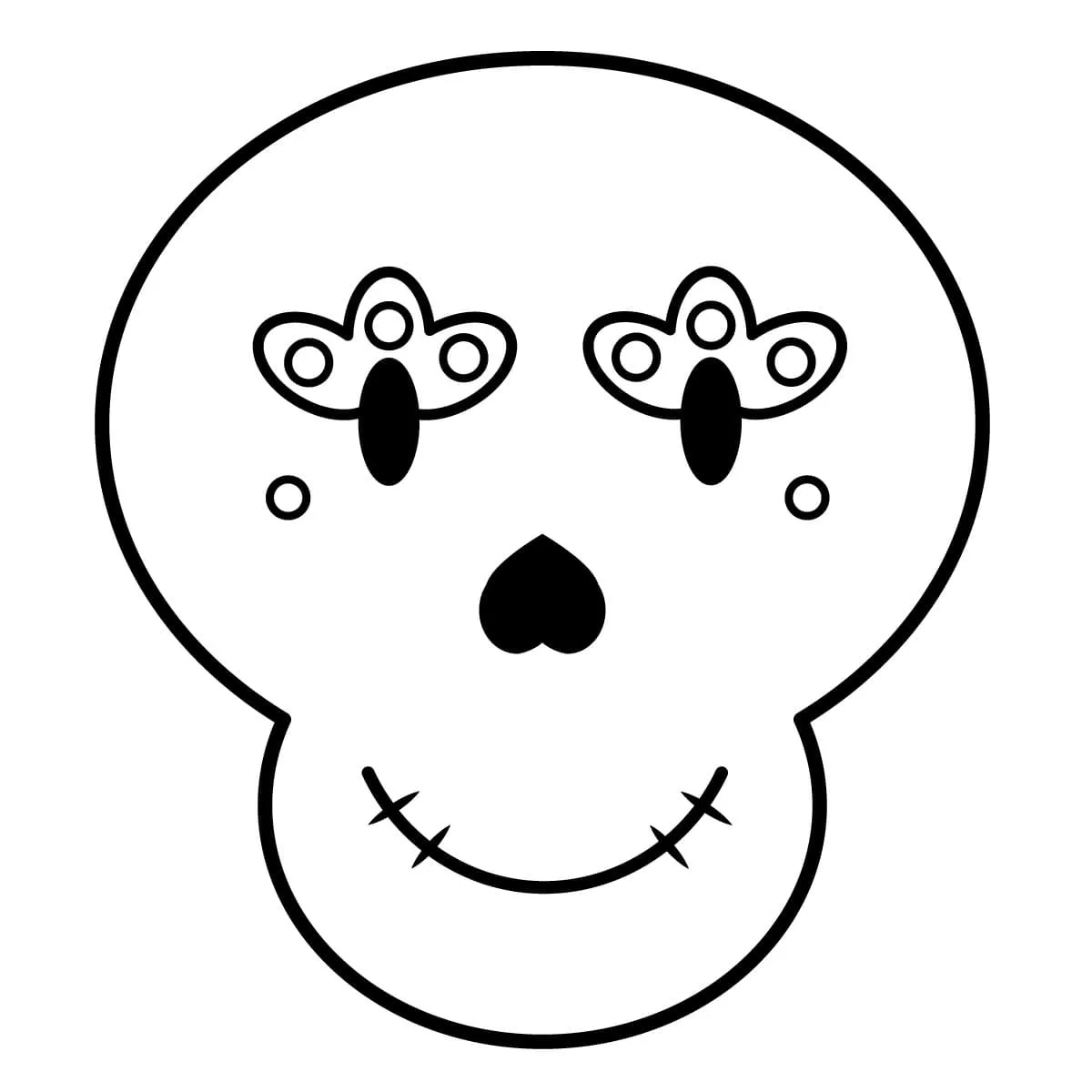 Dibujo de calavera para colorear e imprimir - Dibujos y colores Dibujo de calavera para colorear e imprimir - Dibujos y colores