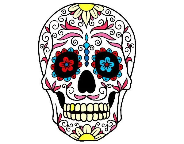 Dibujo de Calavera mejicana pintado por Falos en Dibujos.net el ...