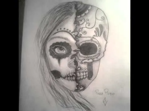 Dibujo calavera mexicana ~ palolaLOL - YouTube