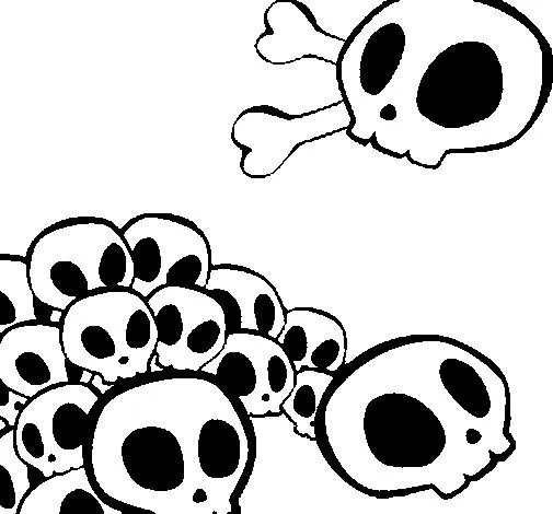 Dibujo de Calaveras para Colorear - Dibujos.net Dibujo de Calaveras para Colorear - Dibujos.net